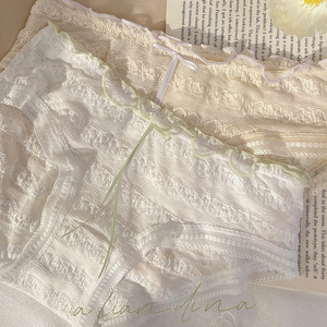 Ropa interior sexy de cintura alta para mujer, bragas de talla grande, bragas de encaje transpirables, bragas de cintura alta para abuela Cheekster - Product Image 4