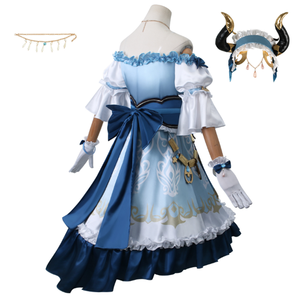 Vestido <span class=keywords><strong>de</strong></span> <span class=keywords><strong>Cosplay</strong></span> <span class=keywords><strong>de</strong></span> Anime <span class=keywords><strong>Nilou</strong></span>, Falda <span class=keywords><strong>de</strong></span> Fiesta, Conjunto Completo, Disfraz <span class=keywords><strong>de</strong></span> Lolita para Halloween, Poliéster, para Mujer - Product Image 3
