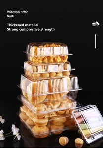 Rõ ràng cấp thực phẩm nhựa Croissant bánh mì container với bản lề nắp cho bánh & thức ăn vật nuôi bao bì-Công nghiệp sử dụng tùy chỉnh - Product Image 2