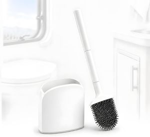 Bathroom Toilet <b>Scrubbing</b> <b>Brush</b> Set with Wall-Mounted Holder Stand Stainless Steel & Plastic Eco-Friendly - Product Image 1