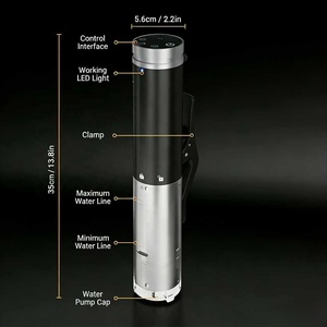 Pentola Elettrica a Cottura Lenta Portatile in Acciaio Inox con Timer Digitale e Sonda di Temperatura, Resistente, per Uso Domestico, <span class=keywords><strong>Sous</strong></span> <span class=keywords><strong>Vide</strong></span> e Sottovuoto - Product Image 5
