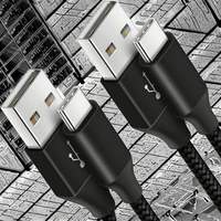 Kabel Data USB Tipe C 3 Meter, kabel pengisian daya Cepat 3 Meter kepang nilon untuk ponsel