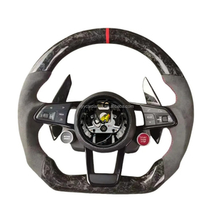 Volante de Fibra de Carbono para Audi A3 A4 B8 B7 B9 B6 B8.5 A6 C7 C6 C8 A3 8p 8v A5 B8 A7 Q5 Q7 Q3 Tt <span class=keywords><strong>Mk2</strong></span> R8 <span class=keywords><strong>S4</strong></span> B8 Rs3 S5 B5 B6 - Product Image 6