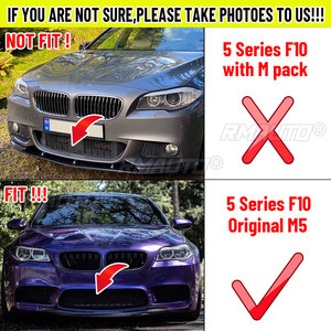 Difusor de Labio Delantero para Coche, Divisores de Parachoques, Kit de Carrocería, Cubiertas Protectoras para BMW Serie 5 F10 Original M5 Sedán 2012-2017 - Product Image 2