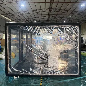 New product air inflatable bubble car cover plus size square black transparent car inflatable tent