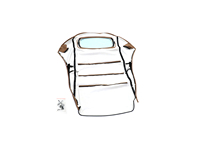 Capota de Lona Nueva para Volkswagen New Beetle Convertible 2003-10 con Ventana Homologada por DOT, Color Bronceado VWNB TAN-STF