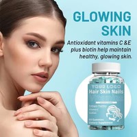 Complément alimentaire beauté pour femmes en gommes pour cheveux, peau et ongles, marque privée, avec collagène, biotine et vitamine C