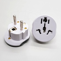 Adaptador de Enchufe Universal de Viaje de 16A Tipo-F de 2 Pines para EE. UU., Australia, Reino Unido a Enchufe Europeo para Alemania, Convertidor de Corriente CA