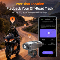 Caméra de tableau de bord étanche pour moto GRANDnavi, mini 1,3 pouce, 4K, enregistrement en boucle, éclairage pour moto