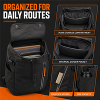 Sac à dos urbain personnalisé OEM à rabat avec poche avant zippée réfléchissante, rangement organisé et poches latérales pour les trajets quotidiens, les études et les voyages