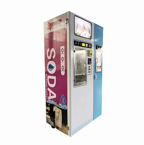 Modello economico riempimento di bottiglie macchine montate monete fornitore gassato grande distributore automatico di soda e acqua pura con ghiaccio