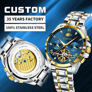 Montre <span class=keywords><strong>de</strong></span> luxe pour homme, automatique, mécanique, tourbillon, acier inoxydable, étanche 5 BAR, sport, phase lunaire, mouvement Hangzhou - Product Image 5