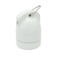 Douille de lampe rétro E27 en porcelaine, support en céramique de sécurité pour éclairage intérieur
