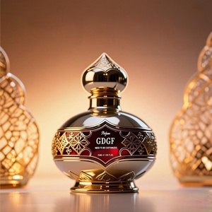 GDGF YS01 Flacon de parfum de luxe haut de gamme personnalisé à bouchon irrégulier transparent 30ml 50ml 100ml en verre vide avec couvercle pour homme, motif floral - Product Image 1