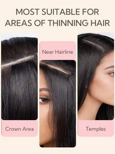 Extensions de cheveux invisibles à bandes adhésives 16-28 pouces 100g 20 pièces Cheveux humains Remy lisses brun foncé - Product Image 5