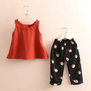 Shopping Online-Websites Günstige Großhandel Teen Girls School T-Shirts Baby Baumwolle Weste Set aus China