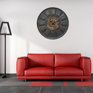 <span class=keywords><strong>24</strong></span> Inch Sang Trọng Cơ Khí Đồng Hồ Treo Tường Với Bất Di Chuyển Bánh Răng Bản Đồ Thế Giới Bánh Đồng Hồ Cho Phòng Khách Trang Trí Nội Thất - Product Image 5