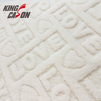 Kingcason Nouveau Style 100% Polyester Ultra Doux Peluche Jacquard Double Face Sherpa pour Vêtements Pyjamas Couvertures Oreillers Chaussons