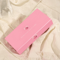 Boîte cadeau rose personnalisée avec logo, ensembles de maquillage de luxe, emballage de cosmétiques, boîte rigide magnétique pour flacon de parfum