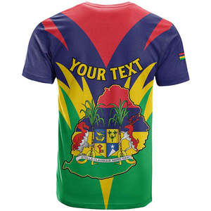 T-shirt pour homme à manches courtes, col rond, respirant, imprimé sur mesure avec le motif du drapeau de la fête de l'indépendance de l'île <span class=keywords><strong>Maurice</strong></span>, pour la fête nationale - Product Image 2