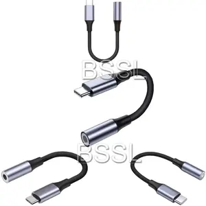 USB tipo C macho a 3,5mm hembra adaptador auxiliar 3,5 conector de auriculares Cable de Audio convertidor de Cable de auriculares para Samsung S22 S21 Huawei