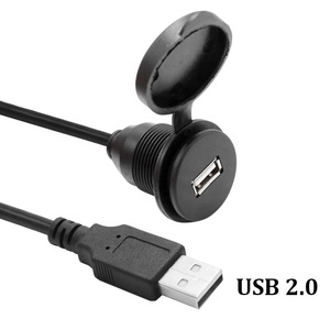 Xe Máy <span class=keywords><strong>Dash</strong></span> Flush Núi <span class=keywords><strong>USB</strong></span> 2.0 Cáp Loại Một Nam Để Nữ Dây Mở Rộng Cho Xe <span class=keywords><strong>Dash</strong></span> Đồ Nội Thất Bàn Bảng Điều Chỉnh Núi Cổng <span class=keywords><strong>USB</strong></span> - Product Image 6