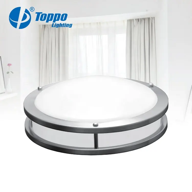 Factory Direct Sales Semi-flush Mount Metal Ring Ceiling Light with Steel Case for Indoor Lighting