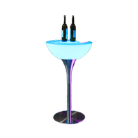 Table basse LED moderne et romantique avec éclairage RGB, mobilier en plastique pour bar, salle de sport, parc, produits rotomoulés