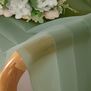 OWENIEシアーカーテンファブリックシアーリビングルームドレープとカーテン防音チュールウィンドウカーテン24インチ - Product Image 1