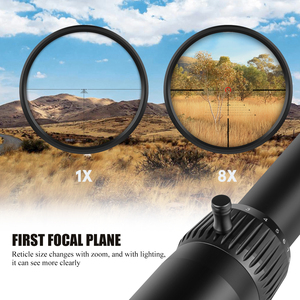 Lunette de Chasse SPINA OPTICS 1-8x24 FFP Étanche IPX7 Anti-Choc 1000G 2000 Fois en Aluminium 6061 30mm pour Viseurs Télescopiques - Product Image 2