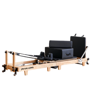 Nuovo Design Professionale di Alta Qualità, <span class=keywords><strong>Reformer</strong></span> <span class=keywords><strong>Pilates</strong></span> Pieghevole Regolabile in Legno Massello, <span class=keywords><strong>Benefici</strong></span> per la Salute per Studi di <span class=keywords><strong>Pilates</strong></span> - Product Image 1