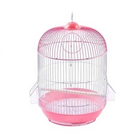 Nichoir portable pour oiseaux, nichoir coloré, durable, pour l'extérieur et l'intérieur, pour petits oiseaux de compagnie, cage à oiseaux circulaire plaquée or