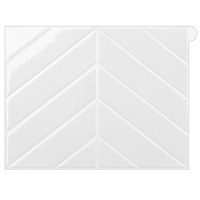 Carreaux muraux autocollants VividTiles Pure White Chevron pour appartement, dortoir, amovibles, imperméables, décoration DIY