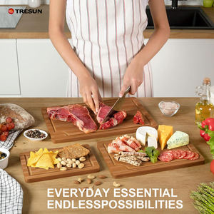 Juego de 3 Tablas de Cortar de Bambú Orgánico Carbonizado Personalizadas a Buen Precio, Tabla de Cortar de Cocina Duradera, Antideslizante y Apta para Lavavajillas - Product Image 6