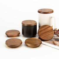 Couvercles en bois personnalisés à pression avec joint en silicone pour bocaux à bougies, bouchons hermétiques et anti-fuite pour bocaux de conservation alimentaire en verre
