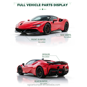 Accessoires de voiture, <span class=keywords><strong>kit</strong></span> carrosserie en fibre de carbone sèche OEM pour Ferrari SF90, pare-chocs de voiture, pièces de tuning extérieures - Product Image 3