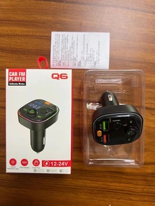 Émetteur <span class=keywords><strong>FM</strong></span> pour voiture Q6 OLIVER avec port USB pour lecteur MP3 mains libres, lumière ambiante, charge rapide PD 3.1A, chargeur USB - Product Image 6