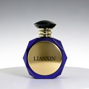 Flacon de parfum irrégulier de haute qualité 100 ml, flacon de parfum en verre métallique vintage de luxe, bouchon magnétique - Product Image 5