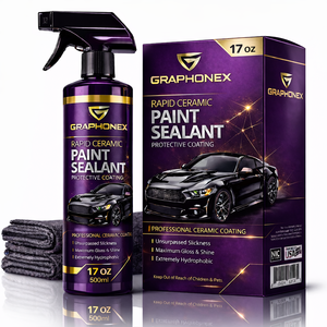 GRAPHONEX สเปรย์เคลือบเซรามิกแบบเร็ว สำหรับดูแลรักษารถยนต์ สูตรปกป้อง 10 ปี ปริมาณ 500 มล. ทนทานต่อค่า pH ระหว่าง 2-12 ใช้ได้กับรถใหม่และรถเก่า - Product Image 1