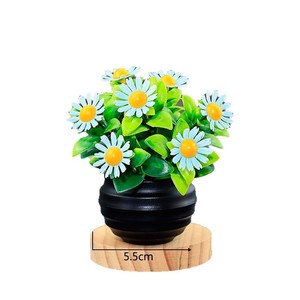 Piante Artificiali in Vaso Decorazioni da Scrivania per Ufficio Piccoli Ornamenti Fiori Artificiali in Plastica Verde Margherite - Product Image 4