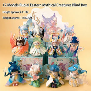 12 Pezzi Scatola Misteriosa con <span class=keywords><strong>Creature</strong></span> Mitologiche Orientali, Giocattoli con Figure di Draghi e Fenici Cinesi, Regalo Sorpresa per Bambini e Decorazione - Product Image 1