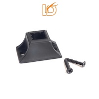 Chaussures de base de balustre en fer noir à bon prix pour broches carrées en fer forgé de 1/2 pouces accessoires d'escalier pièces d'escalier en métal en vente