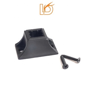 Chaussures de base de balustre en fer noir à bon prix pour broches carrées en fer forgé de 1/2 pouces accessoires d'escalier pièces d'escalier en métal en vente - Product Image 3