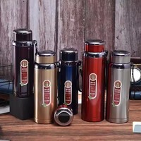 <strong>Hot</strong> Sale Custom Stainless Steel Vacuum <strong>Flask</strong> 800ml Sports Pot with Infuser Water Cup and <strong>Tea</strong> Cup Wide Mouth Vacuum <strong>Thermos</strong>