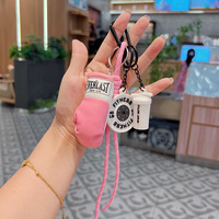 Porte-clés créatif coréen de style IG en PVC Hecion Miu, accessoire de sport, porte-clés sportif, mousqueton, porte-clés pour bouteille d'eau de boxe
