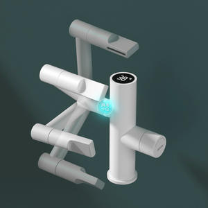 Grifo de Lavabo de Cobre con Pantalla Digital, Monomando Termostático, Montaje en Cubierta - Product Image 5