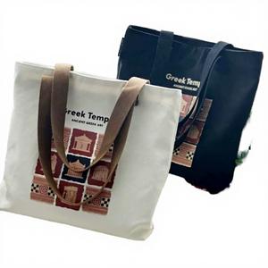 Sac fourre-tout en toile de coton écologique personnalisé avec logo de marque pour femmes, sacs de shopping réutilisables avec bandoulière - Product Image 3