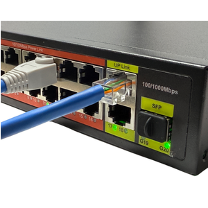 Factory Direct 4 8 16 24 Port Managed POE Switch 48V 10/100MB 2 Uplink 10/100/1000MB Gigabit 250 Meter Switch for Camera IP - Product Image 4