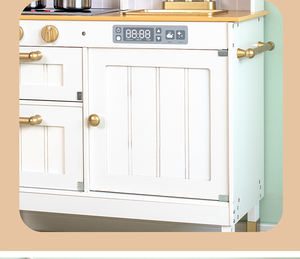 2023 yeni yükseltme çocuklar mutfak rol oynamak ahşap pişirme oyuncak seti çizim kurulu ile pişirme oyna Pretend ahşap mutfak oyuncaklar - Product Image 5