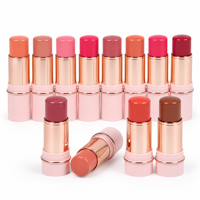 Stick de maquillage illuminateur et blush sans logo, longue tenue, nude naturel, portable, prêt à expédier, fourniture d'usine, article promotionnel personnalisé